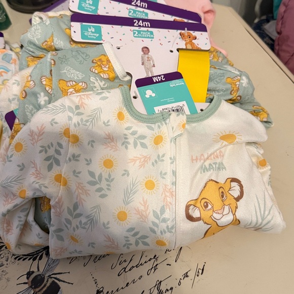 Disney Kids 2 pack One Piece Footie pajamas Lion King - Picture 6 of 6